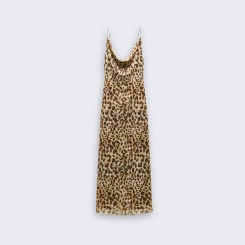 Aurelio Leopard Print Dress