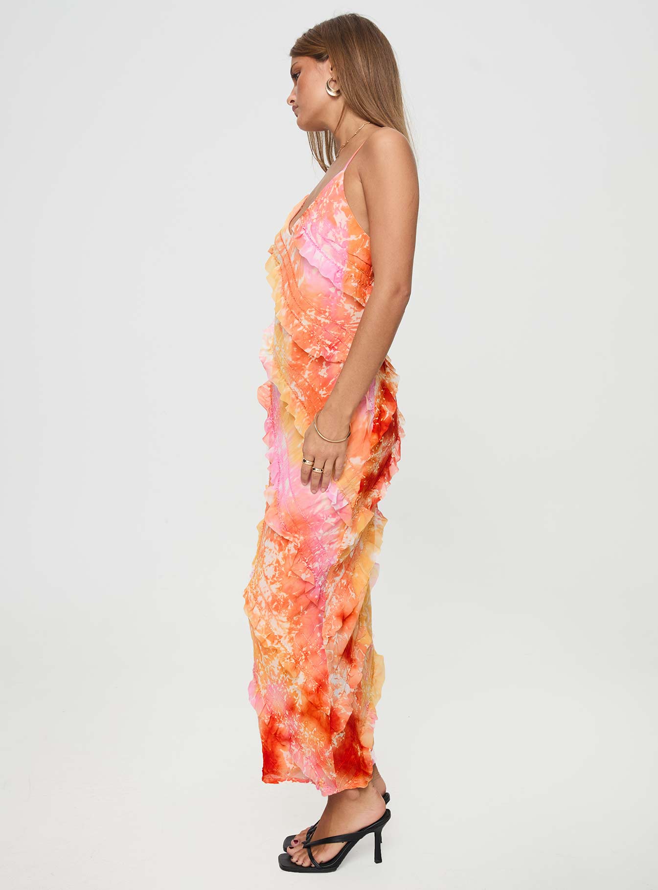 Lars Maxi Dress Orange Multi