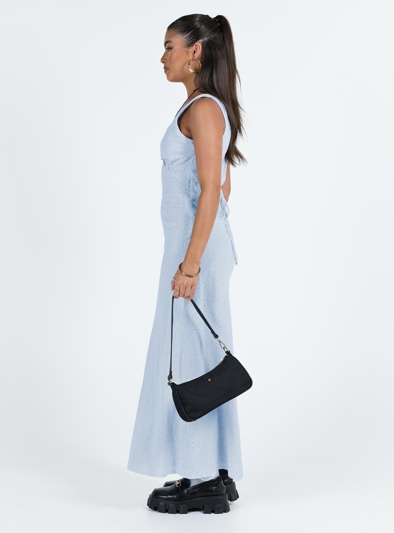 Nellie Anglaise Maxi Dress Blue