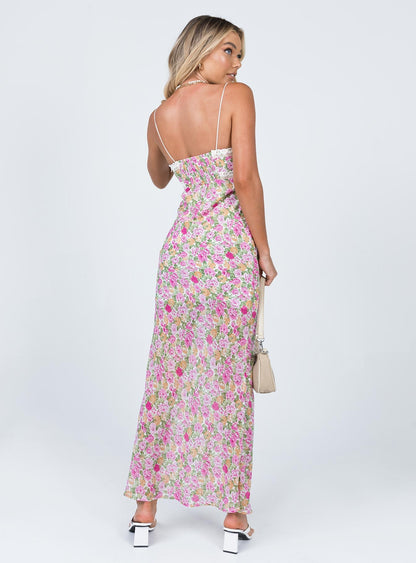 Emily Maxi Dress Pink Floral