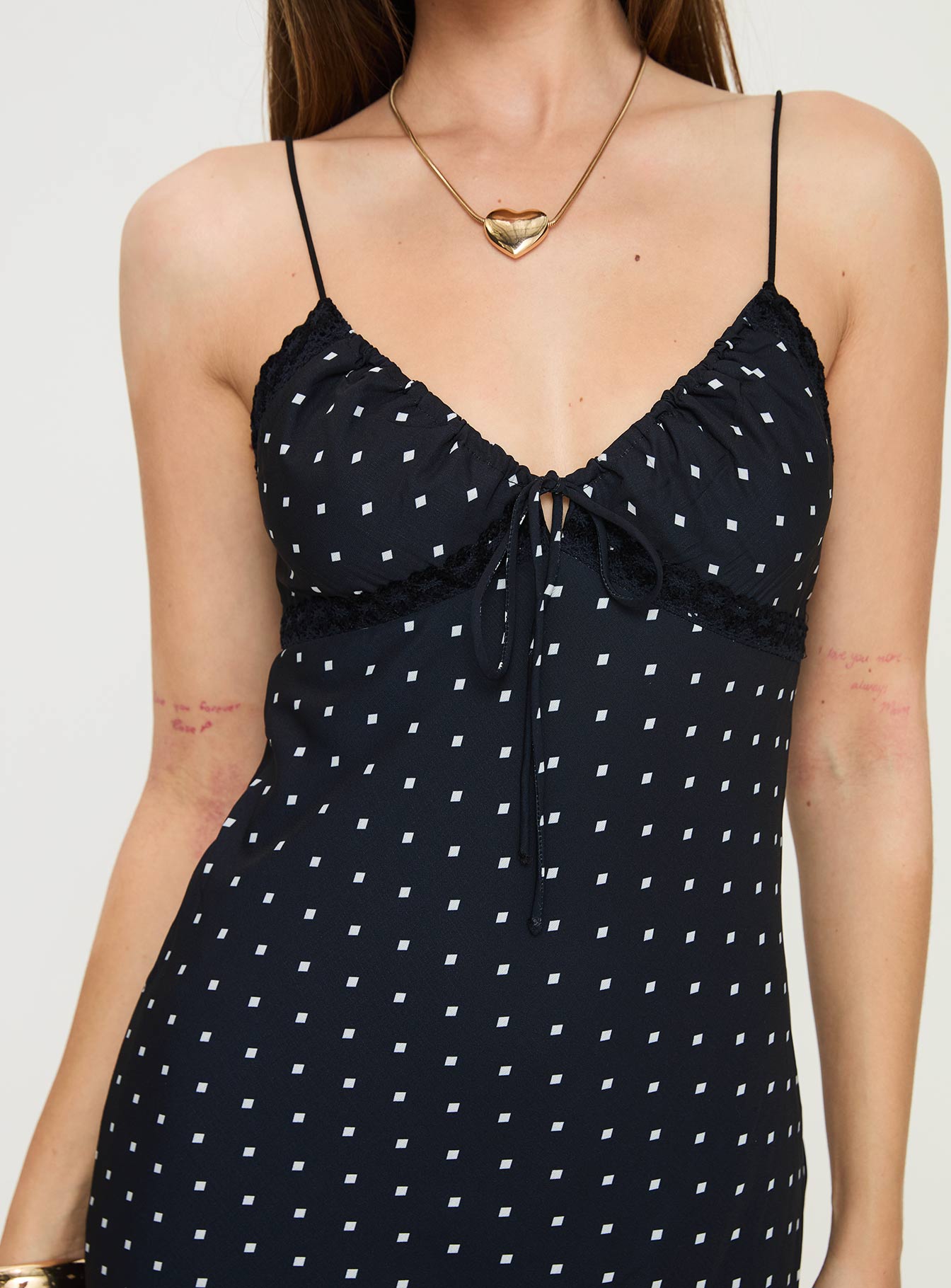 Emily Maxi Dress Black Polka Dot