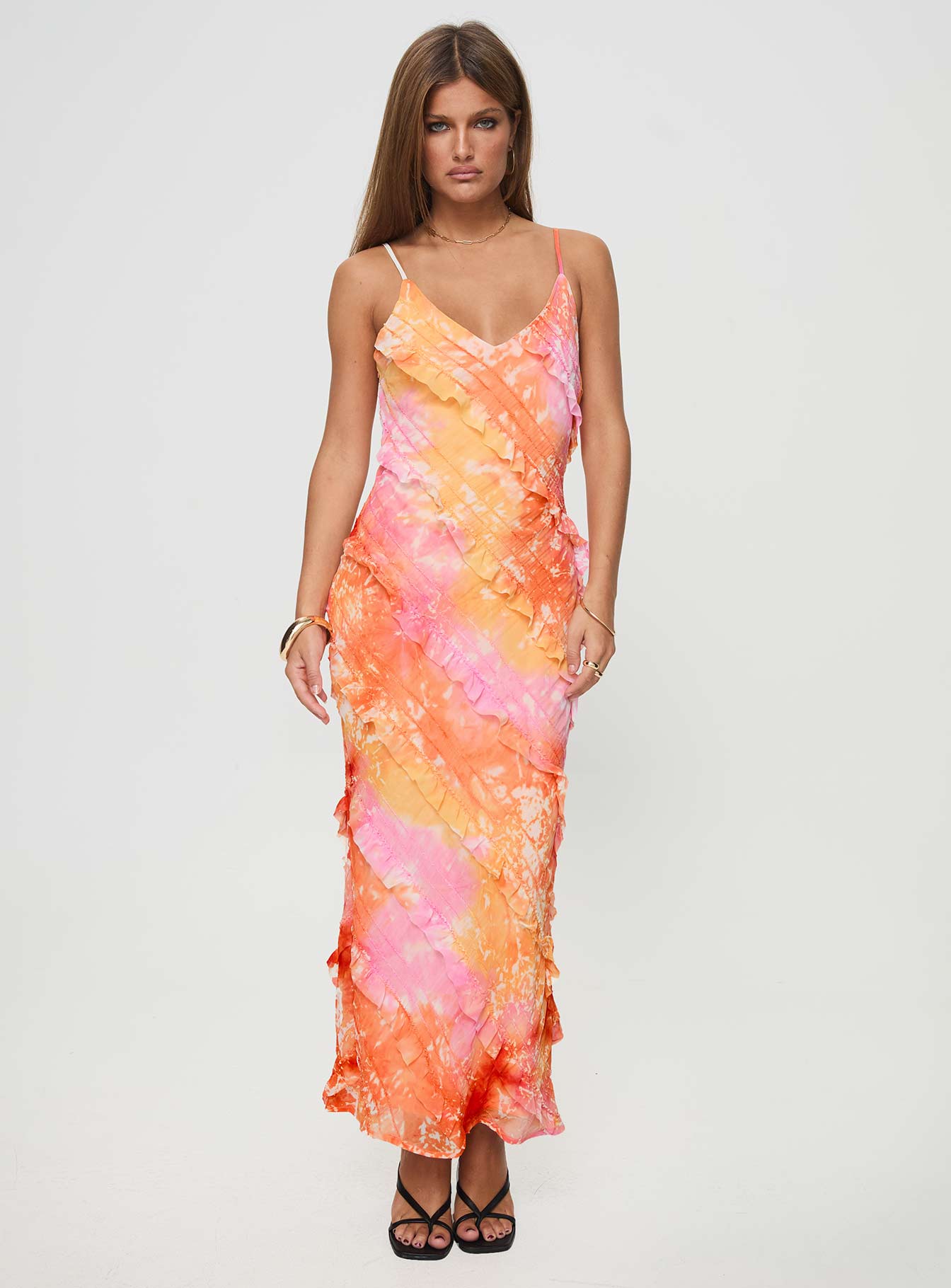 Lars Maxi Dress Orange Multi