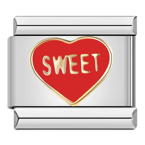 Red Heart, Sweet, on Silver