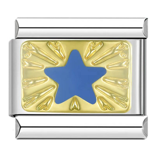 Blue Star, on Silver